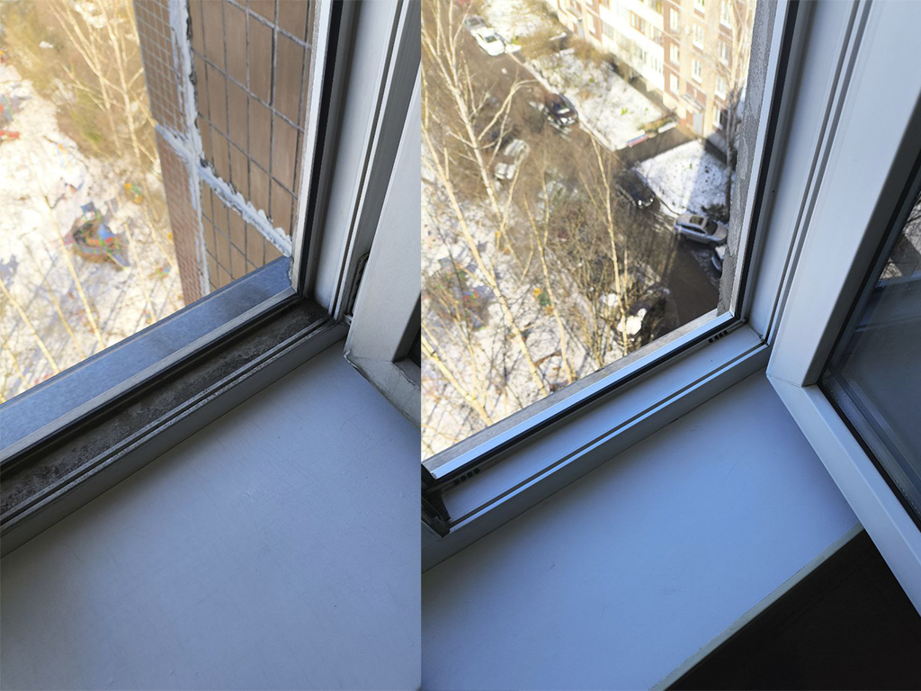 До и после мойки